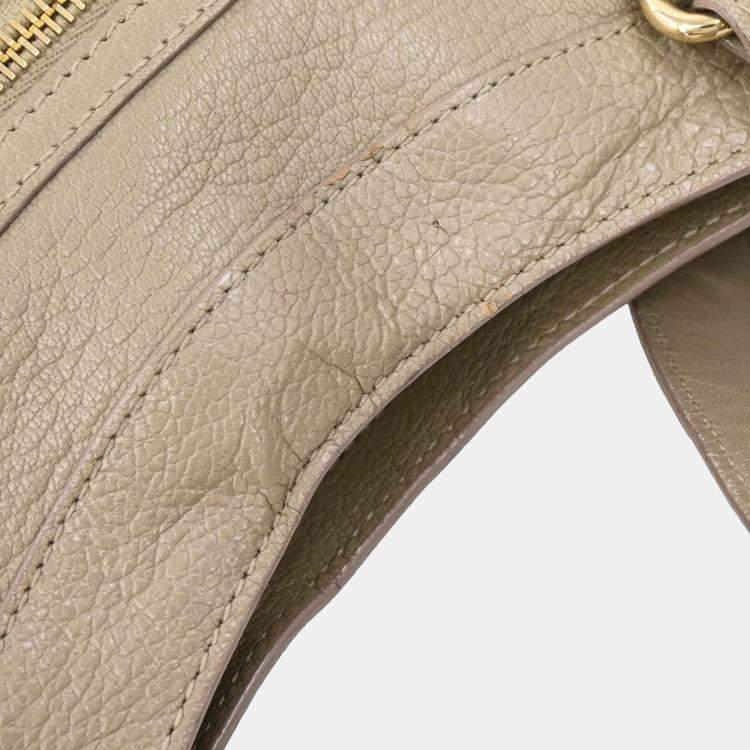 Pre Owned Balenciaga Beige Leather The Town 2way Handbag
