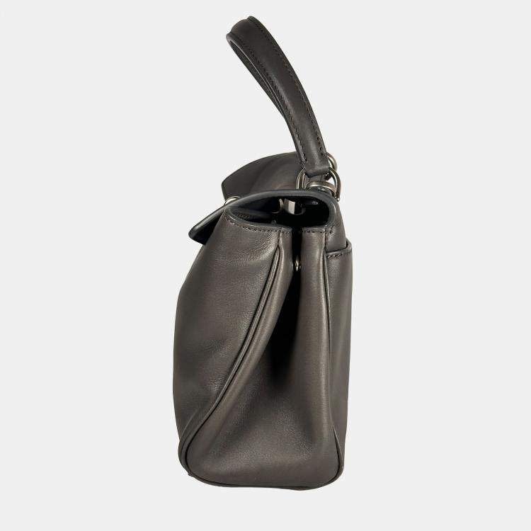 Pre Owned Balenciaga Rodeo Handbag Mini Grey