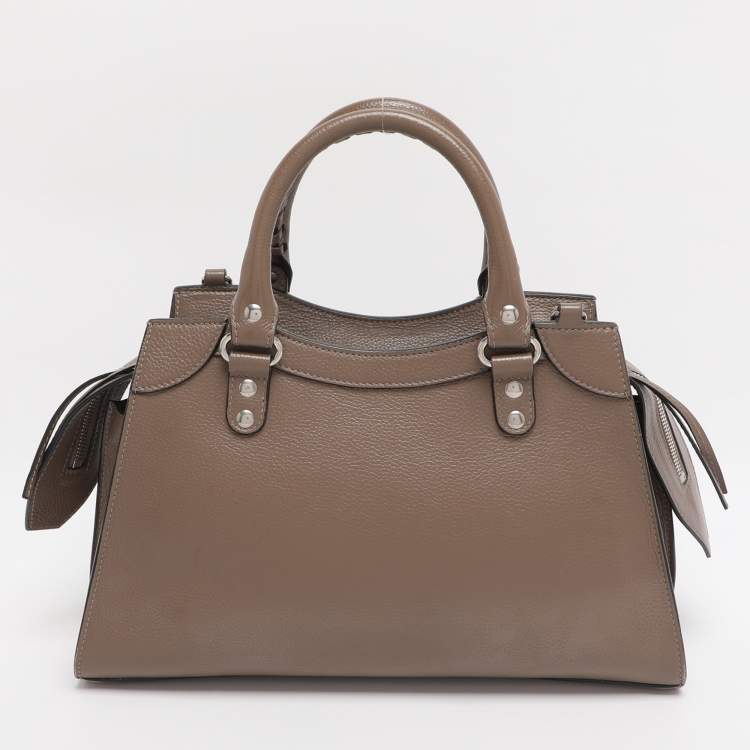 Pre Owned Balenciaga Brown Leather Small Neo Classic Tote