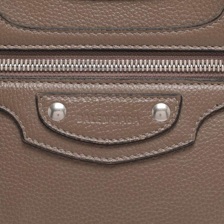 Pre Owned Balenciaga Brown Leather Small Neo Classic Tote