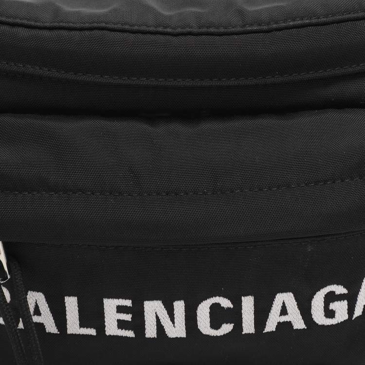 Pre Owned Balenciaga Black Nylon Explorer Belt Bag