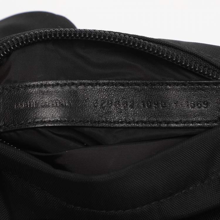 Pre Owned Balenciaga Black Nylon Explorer Belt Bag