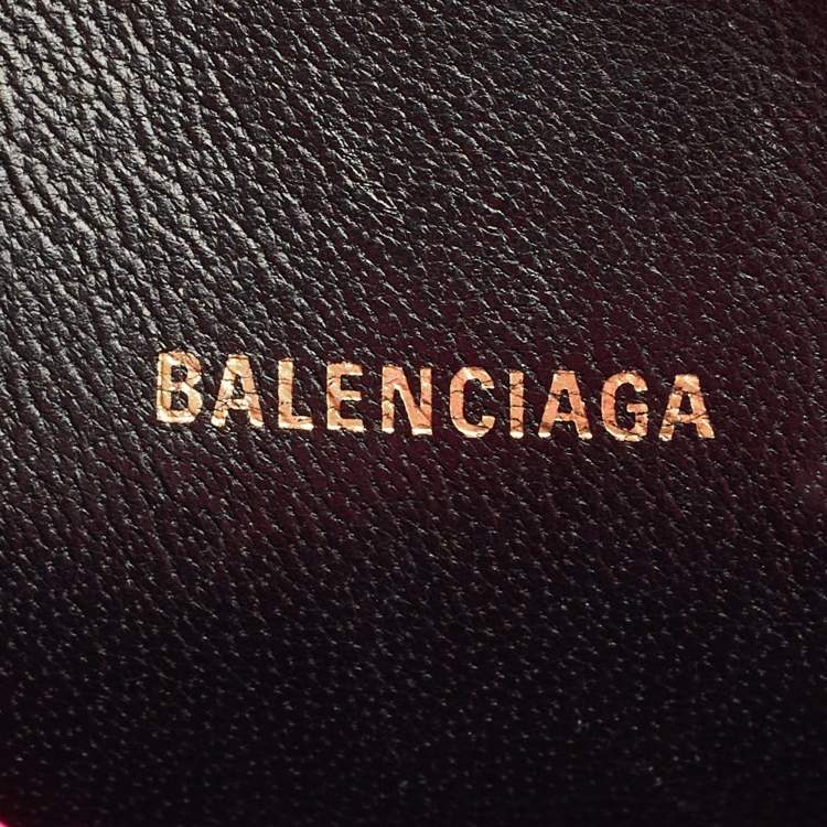 Pre Owned Balenciaga Neon Pink Leather XS Ville Camera Bag