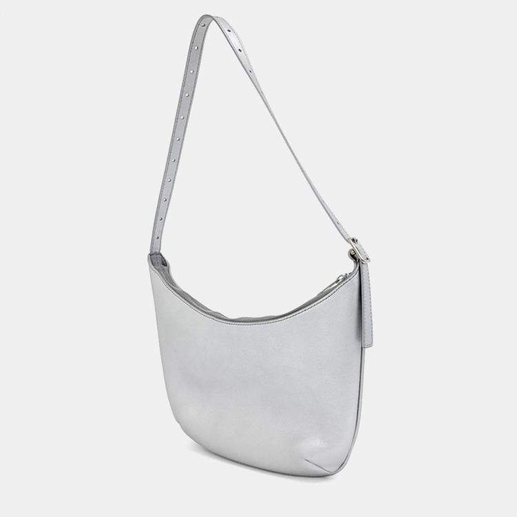 Pre Owned Balenciaga Silver Leather Mary Kate Sling Shoulder Bag