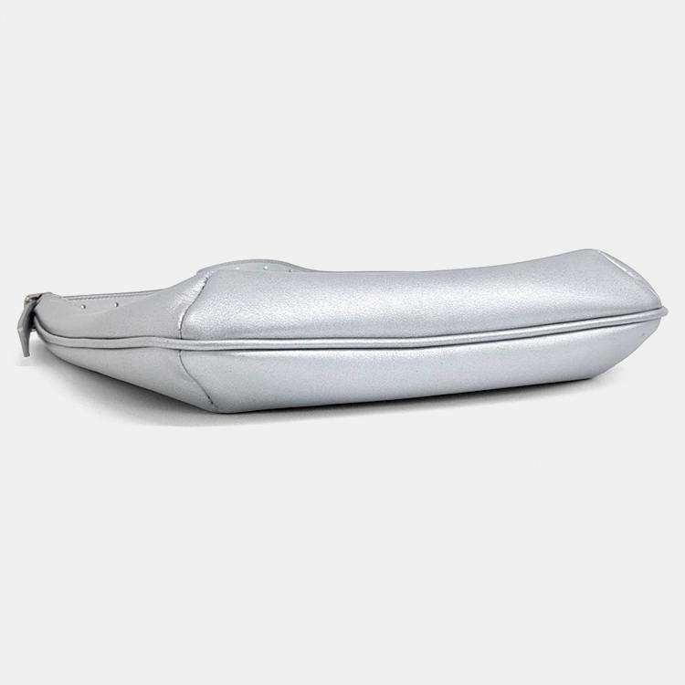Pre Owned Balenciaga Silver Leather Mary Kate Sling Shoulder Bag
