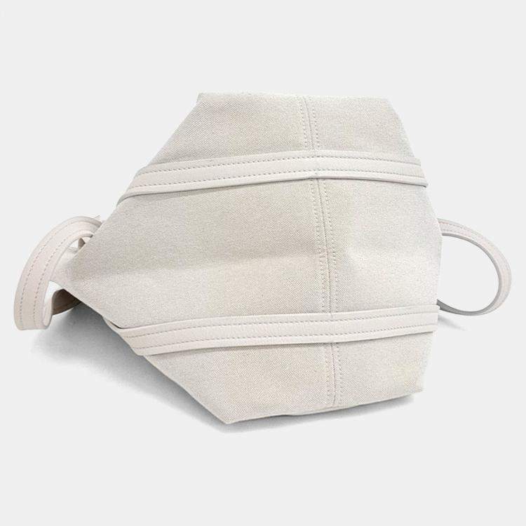 Pre Owned Balenciaga Cream Fabric Everyday North South Bag