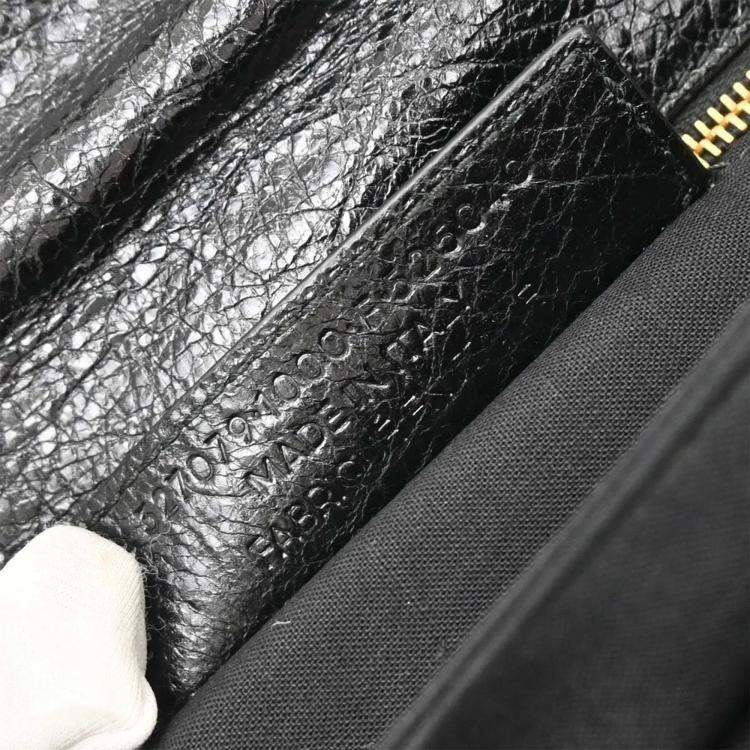 Pre Owned Balenciaga Black Giant Envelope Clutch Bag