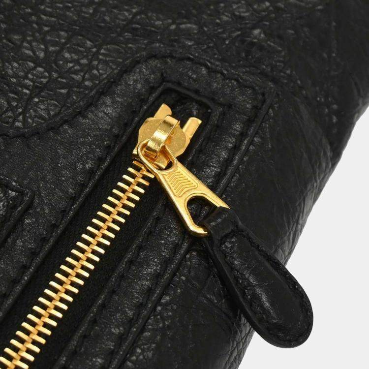 Pre Owned Balenciaga Black Giant Envelope Clutch Bag