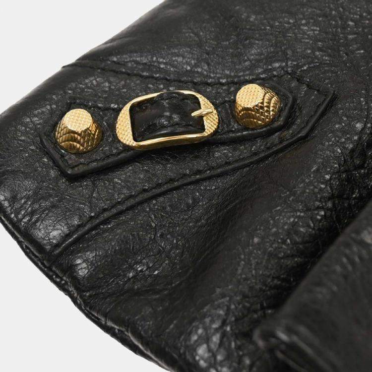 Pre Owned Balenciaga Black Giant Envelope Clutch Bag