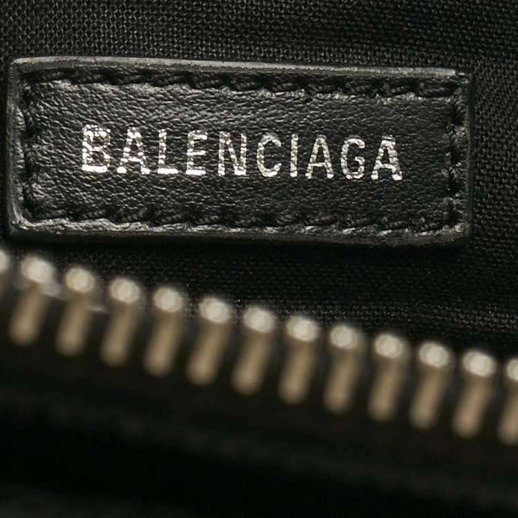 Pre Owned Balenciaga Black/White BB Monogram Canvas Trade Tote