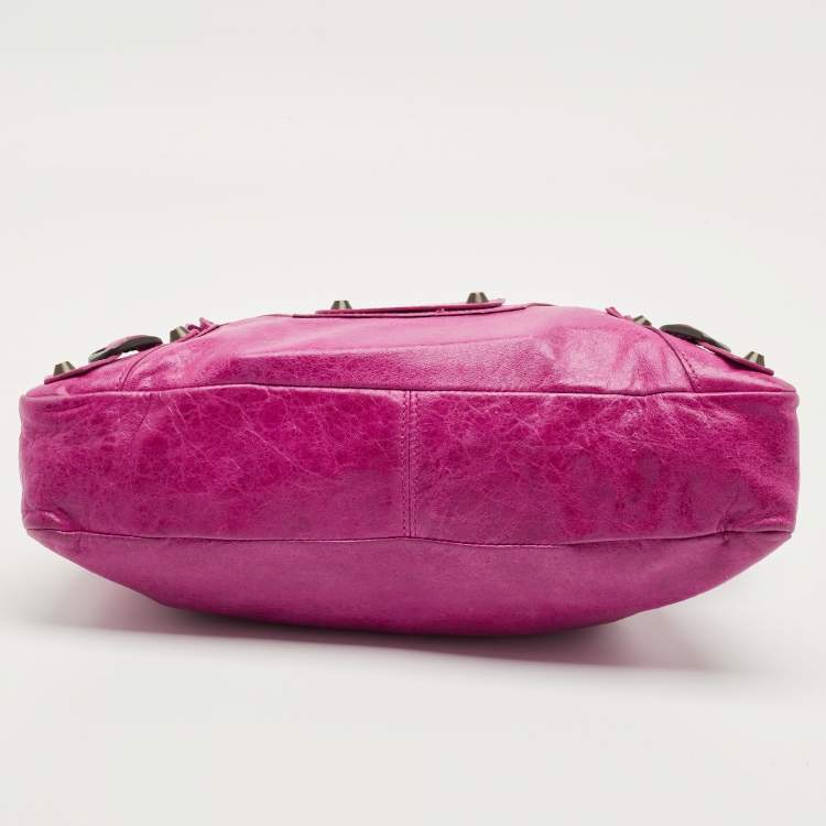Pre Owned Balenciaga Magenta Pink Leather Classic First Tote