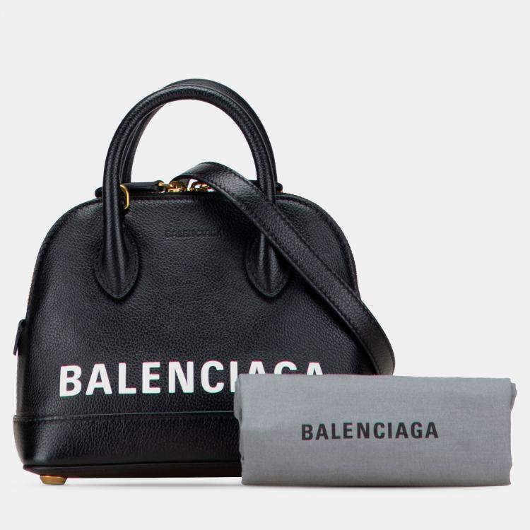 Pre Owned Balenciaga Black XXS Calfskin Ville Top Handle Bag