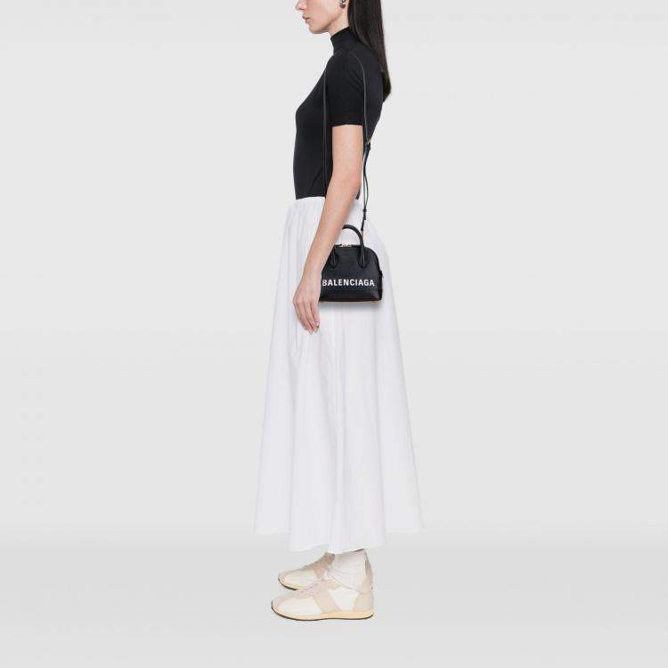 Pre Owned Balenciaga Black XXS Calfskin Ville Top Handle Bag