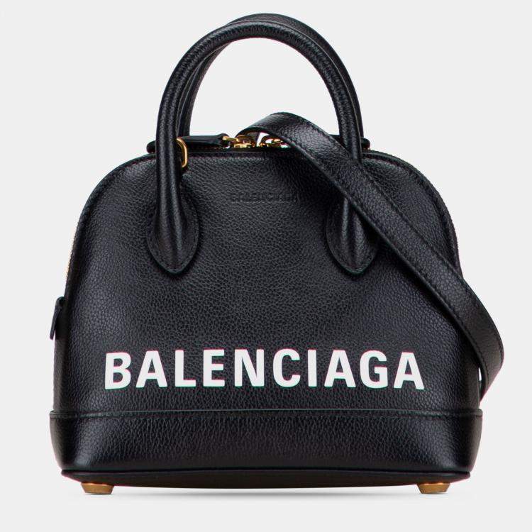 Pre Owned Balenciaga Black XXS Calfskin Ville Top Handle Bag