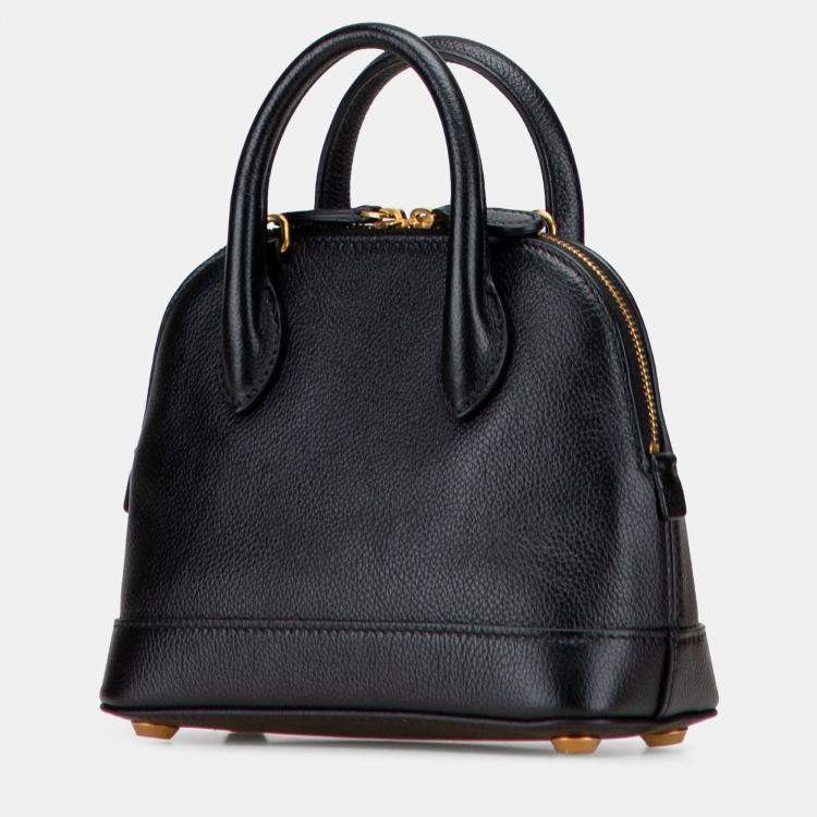 Pre Owned Balenciaga Black XXS Calfskin Ville Top Handle Bag