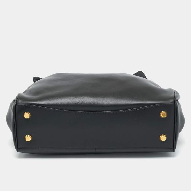 Pre Owned Balenciaga Black Leather Medium Rodeo Top Handle Bag