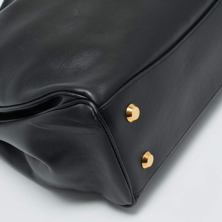 Pre Owned Balenciaga Black Leather Medium Rodeo Top Handle Bag