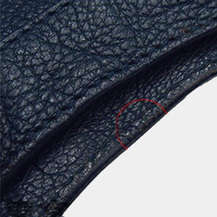 Pre Owned Balenciaga Navy Blue Mini Chevre Motocross Classic Metallic Edge City Satchel