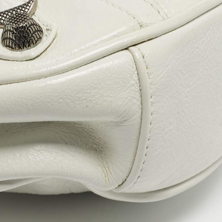 مملوكة مسبقًا Balenciaga White Leather XS Le Cagole Shoulder Bag