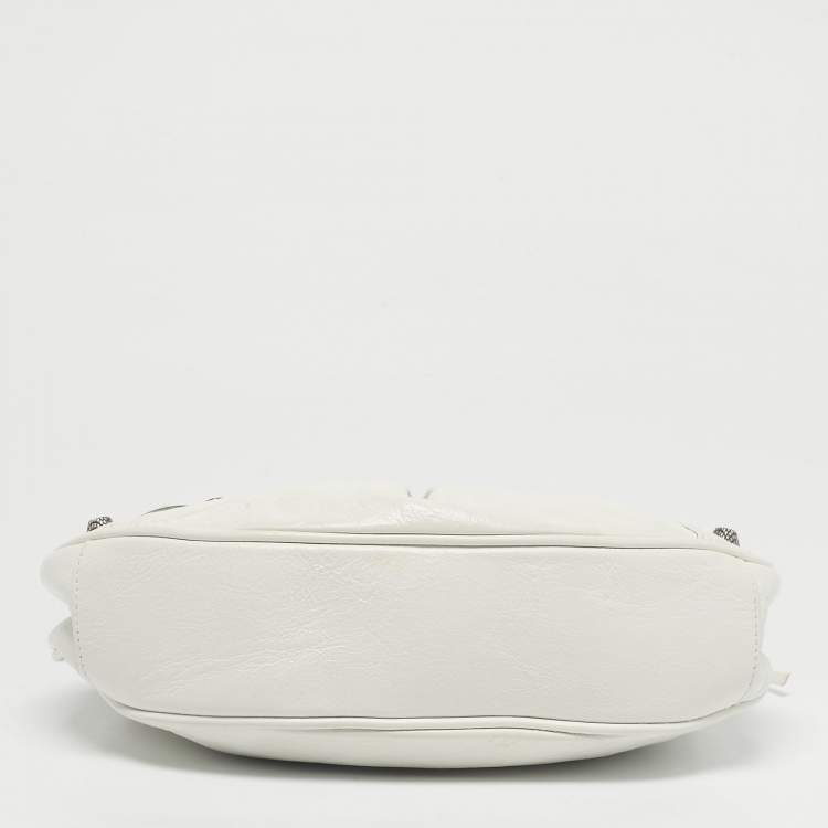 مملوكة مسبقًا Balenciaga White Leather XS Le Cagole Shoulder Bag