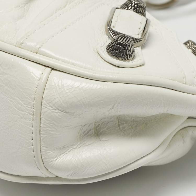 مملوكة مسبقًا Balenciaga White Leather XS Le Cagole Shoulder Bag