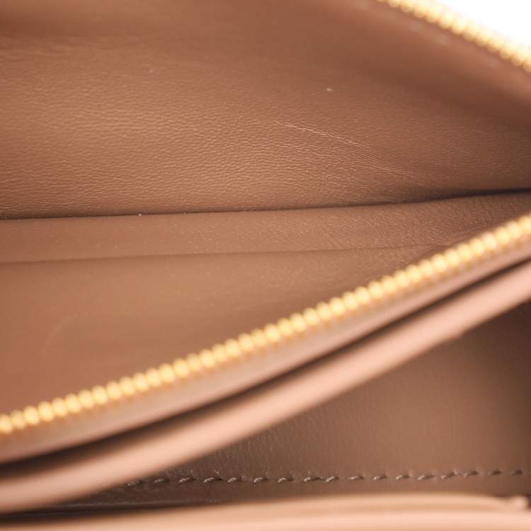 Pre Owned Balenciaga Beige Croc Embossed Leather XS Crush Chain Shoulder Bag