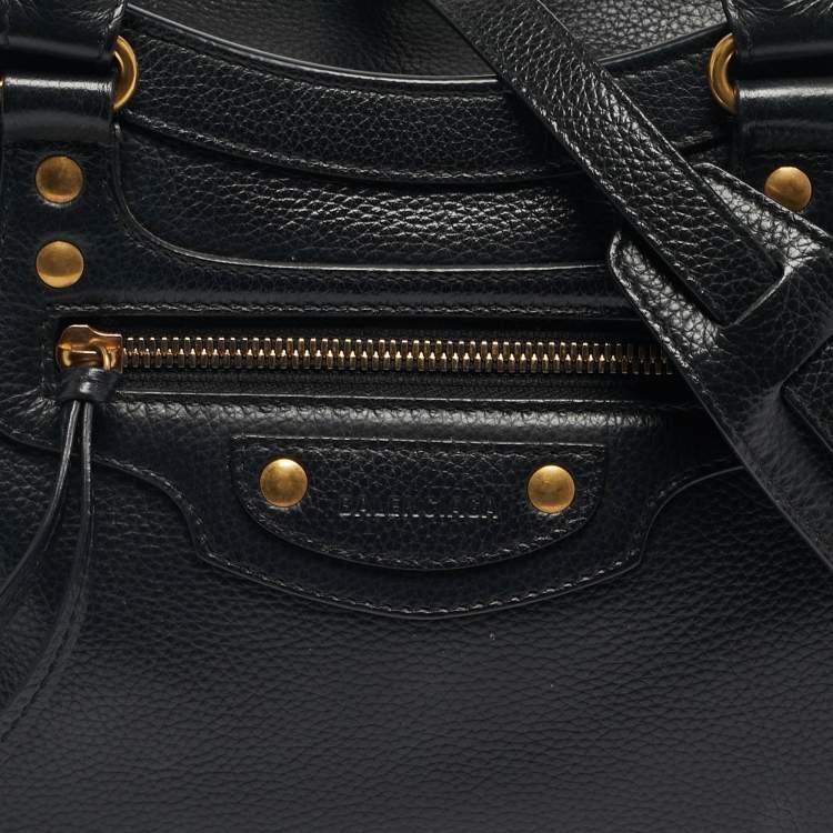 Pre Owned Balenciaga Black Leather Small Neo Classic Tote