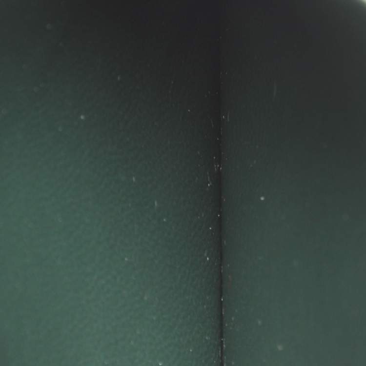 Pre Owned حافظة بطاقات بالنسياجا جلد أخضر بنقشة جلد التمساح هورجلاس