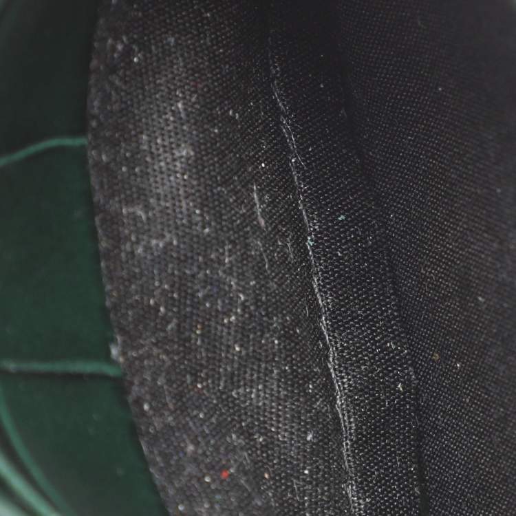 Pre Owned حافظة بطاقات بالنسياجا جلد أخضر بنقشة جلد التمساح هورجلاس