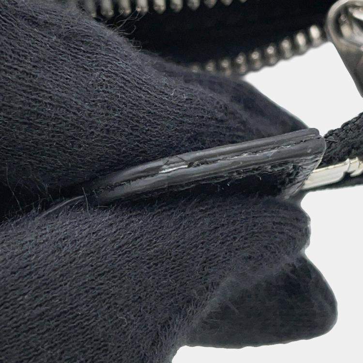 Pre Owned Balenciaga Logo Superbusy Shoulder Bag Black Leather