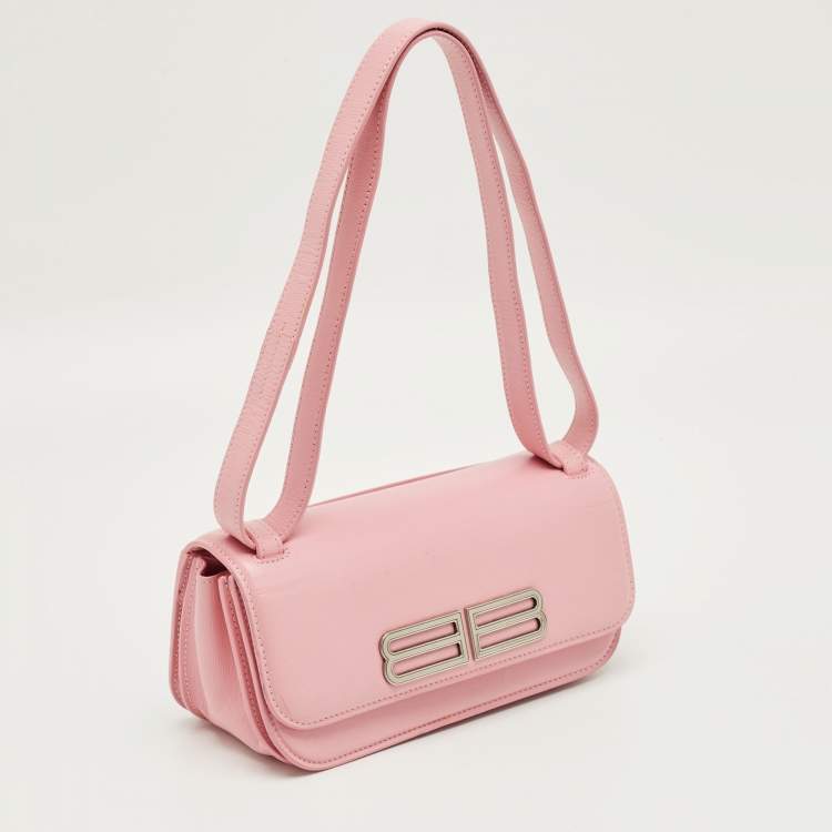Pre Owned Balenciaga Pink Leather Small Gossip Shoulder Bag