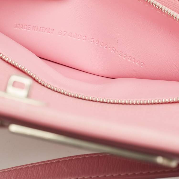 Pre Owned Balenciaga Pink Leather Small Gossip Shoulder Bag