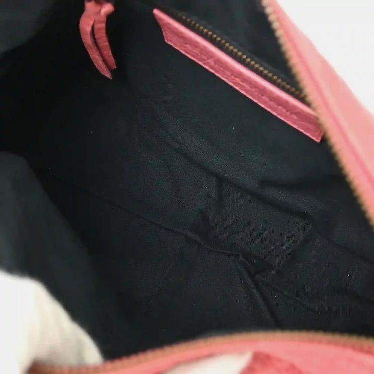 Pre Owned Balenciaga Pink Leather The Getaway Handbag