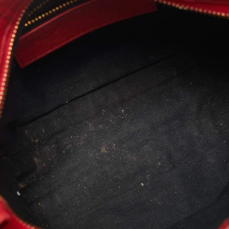 Pre Owned Balenciaga Red Leather Mini Classic City Bag