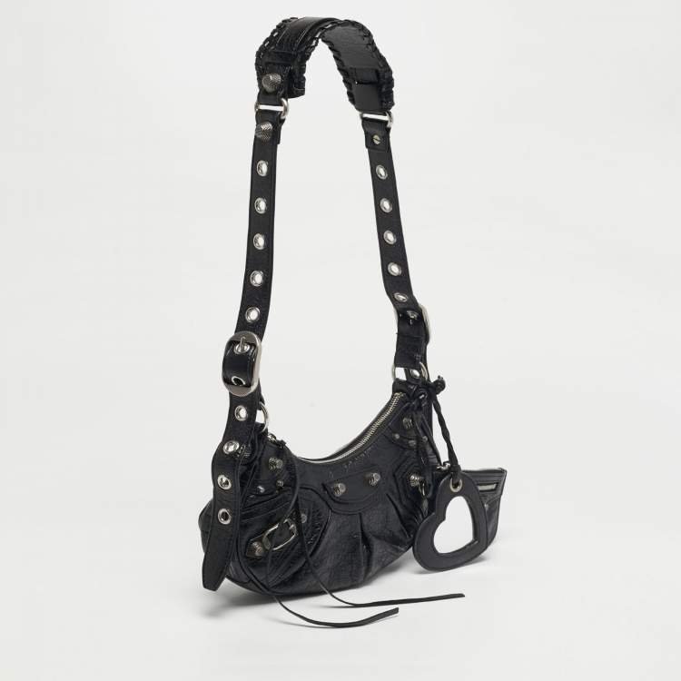 Pre Owned Balenciaga Black Leather XS Le Cagole Shoulder Bag