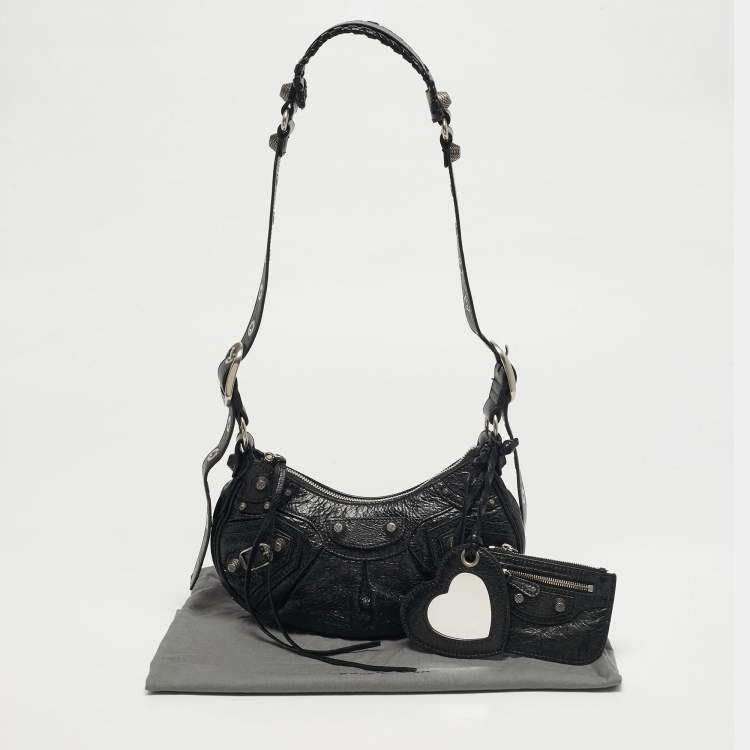 Pre Owned Balenciaga Black Leather XS Le Cagole Shoulder Bag