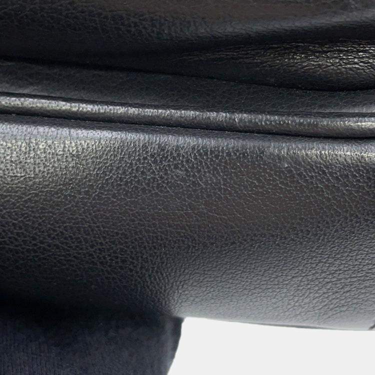 Pre Owned Balenciaga Everyday Cross Body Bag Black Leather