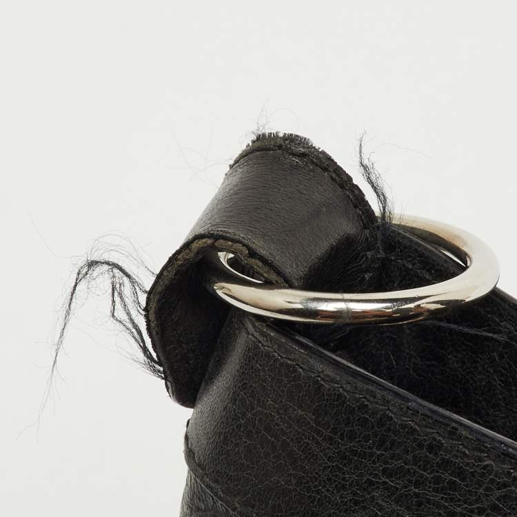 Pre Owned Balenciaga Black Leather Giant 12 First Bag