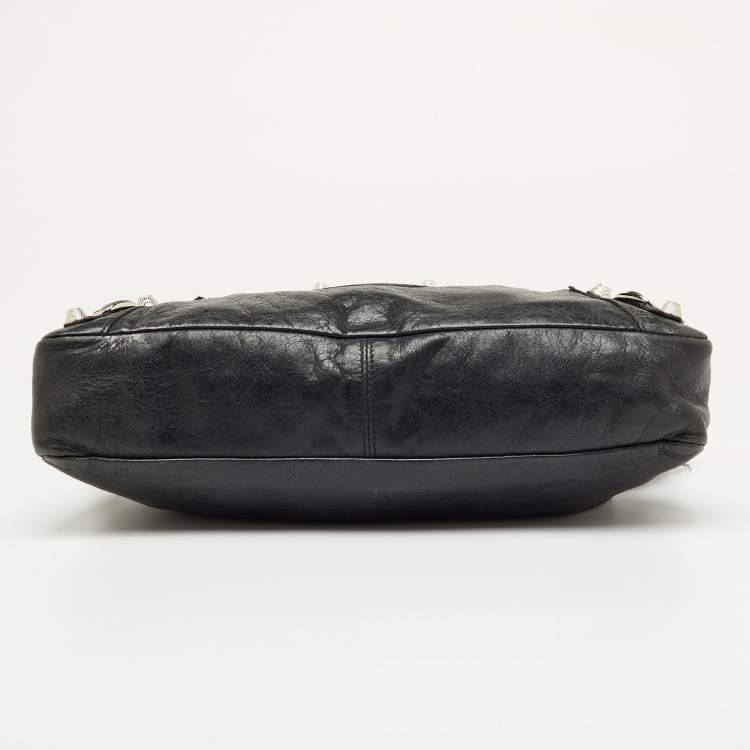 Pre Owned Balenciaga Black Leather Giant 12 First Bag