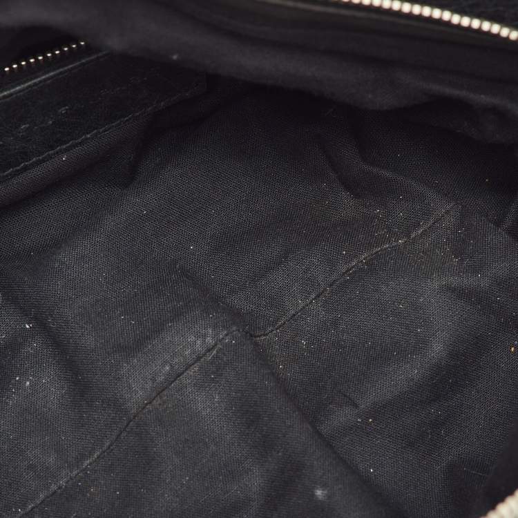 Pre Owned Balenciaga Black Leather Giant 12 First Bag