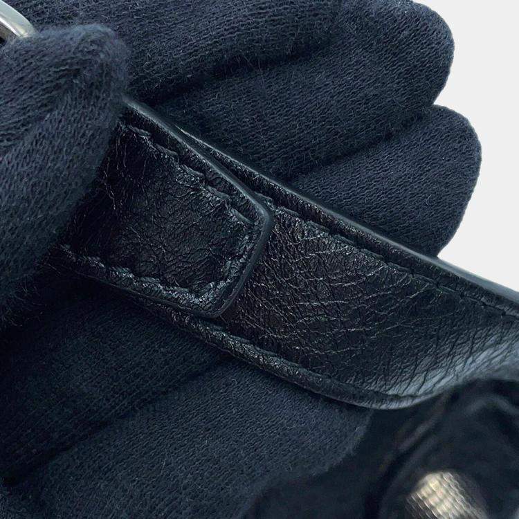 Pre Owned Balenciaga Le Cagoule Cylinder Shoulder Bag Black Leather