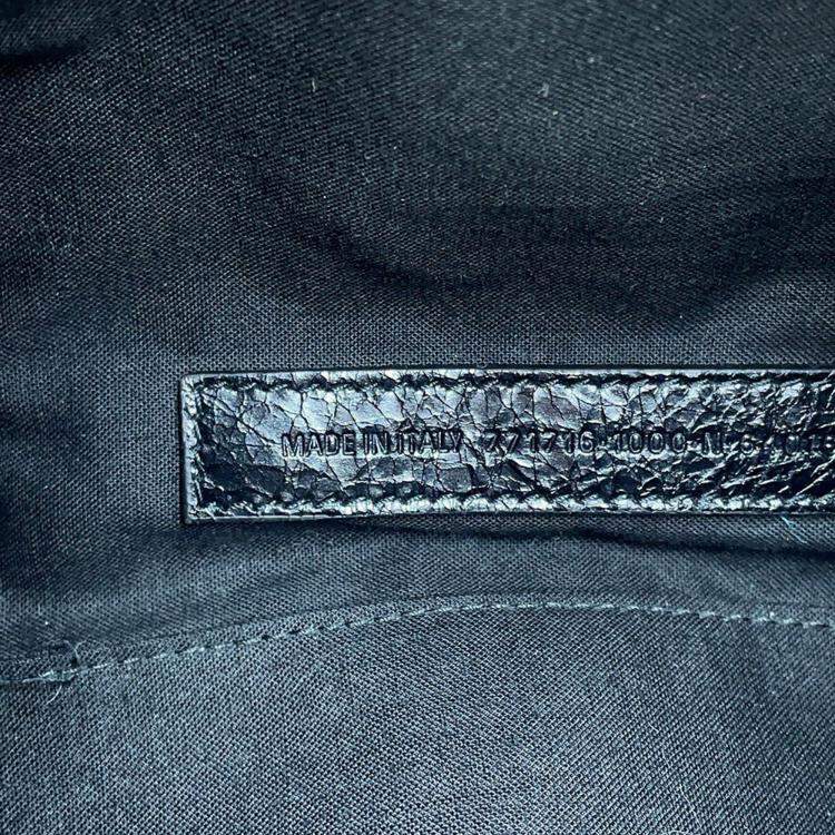 Pre Owned Balenciaga Le Cagoule Cylinder Shoulder Bag Black Leather