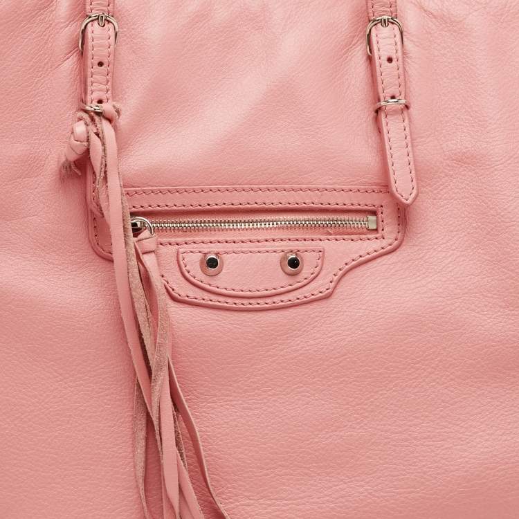 Pre Owned Balenciaga Papier A4 Pink Leather Tote