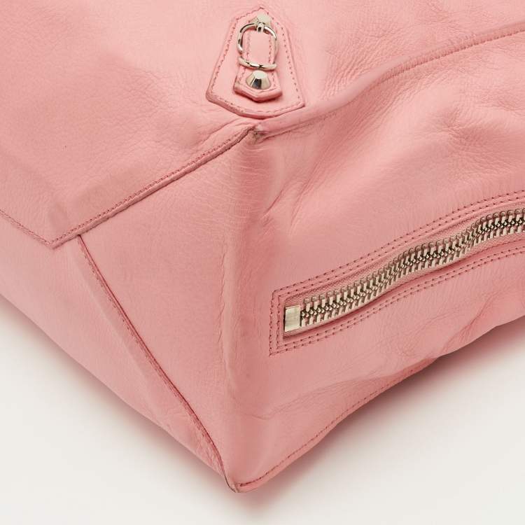 Pre Owned Balenciaga Papier A4 Pink Leather Tote