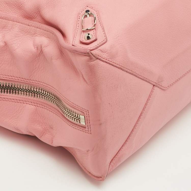 Pre Owned Balenciaga Papier A4 Pink Leather Tote