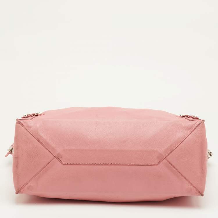 Pre Owned Balenciaga Papier A4 Pink Leather Tote