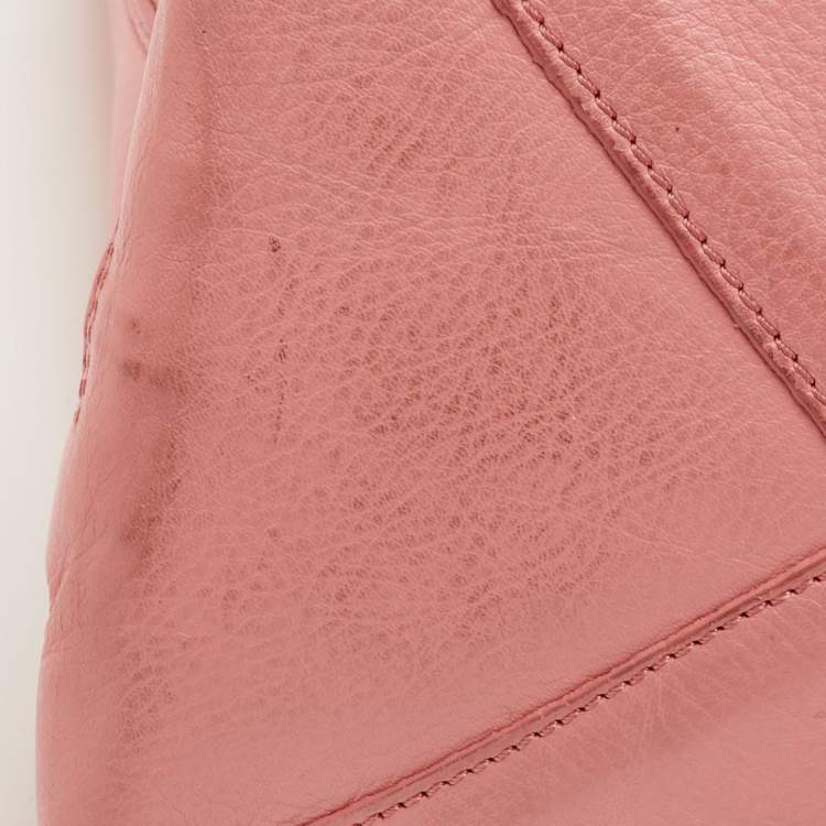 Pre Owned Balenciaga Papier A4 Pink Leather Tote