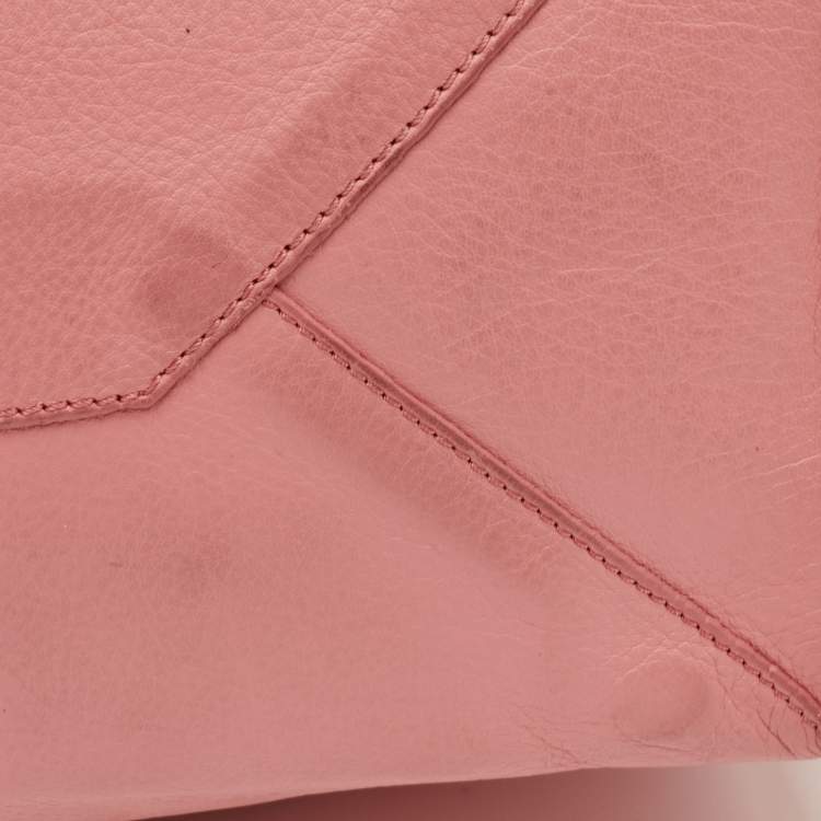 Pre Owned Balenciaga Papier A4 Pink Leather Tote