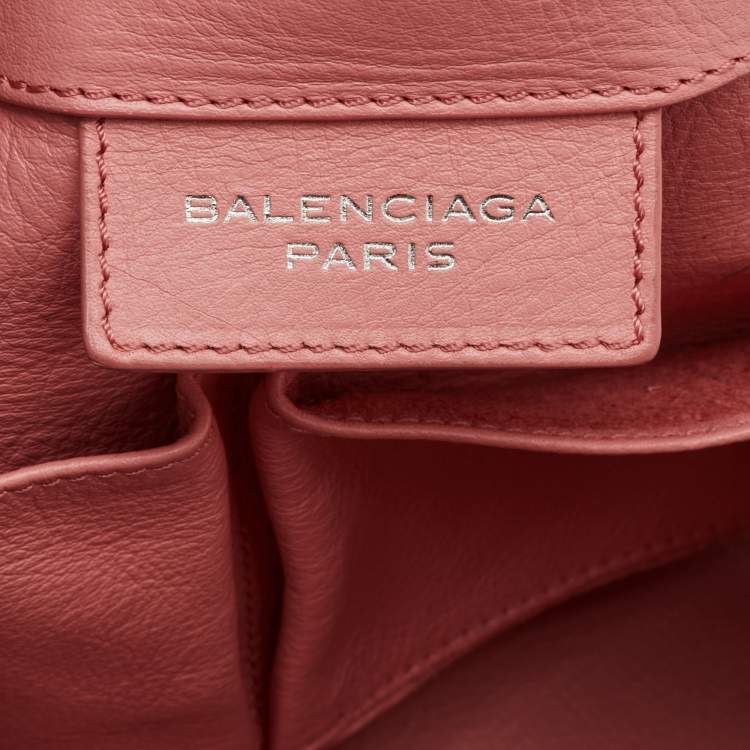 Pre Owned Balenciaga Papier A4 Pink Leather Tote