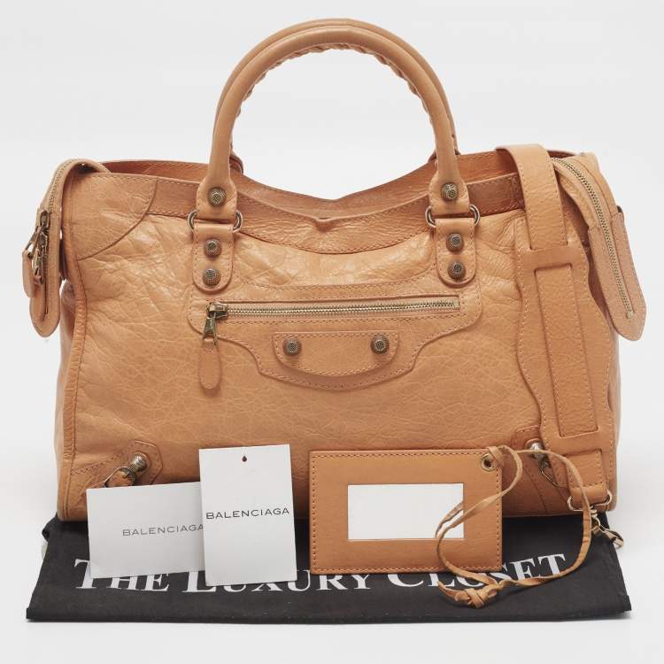 Pre Owned Balenciaga RGH Classic City Orange Leather Bag